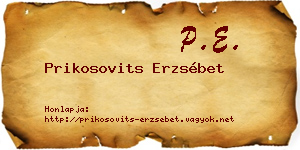 Prikosovits Erzsébet névjegykártya